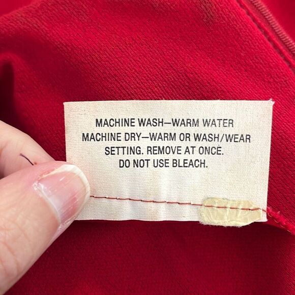 Vintage Better Half Red White Blue Short Sleeve Dress Large - Picture 4 of 4